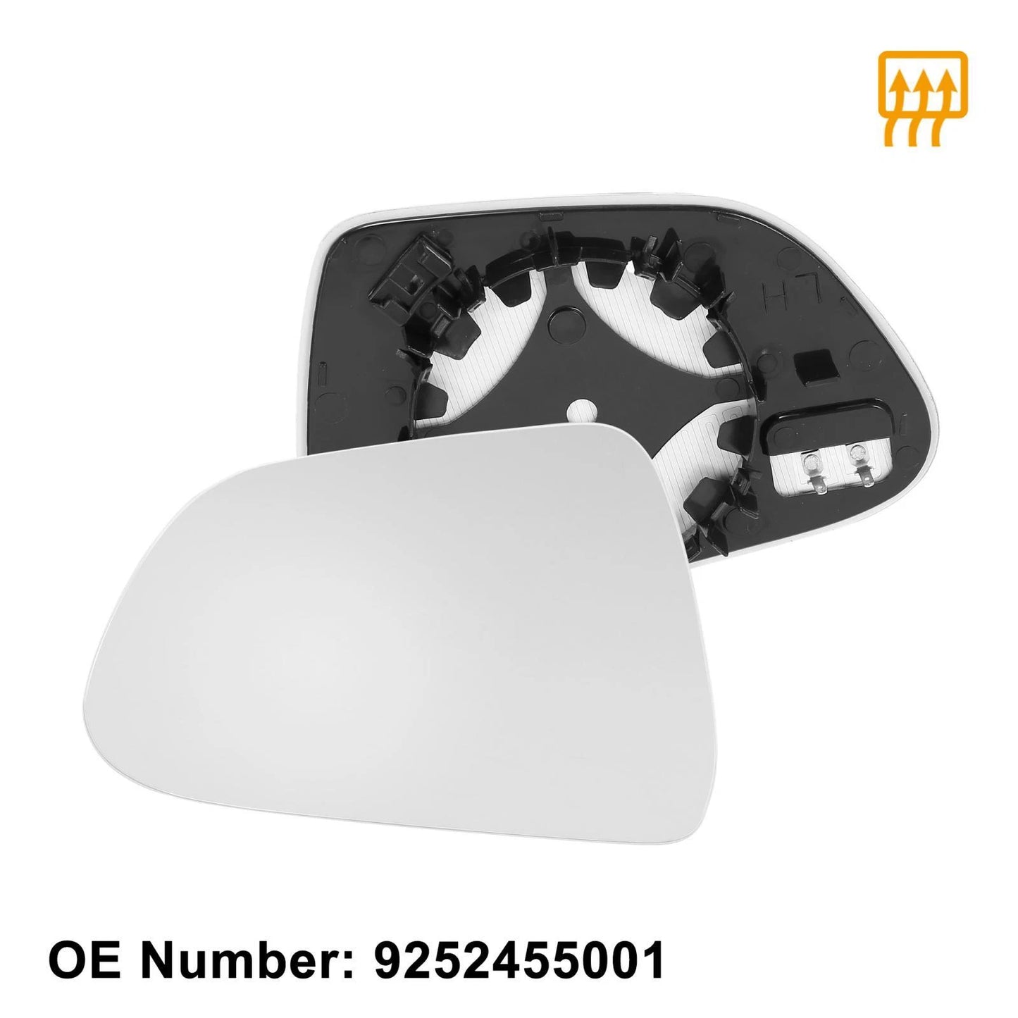 Heated Mirror Glass Left Side with Backing Plate for Tesla Model 3 (2017-2021)