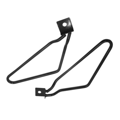 2 x Metal Black Saddle Mount Side Bag Luggage Bracket for Motorcycle Scooter