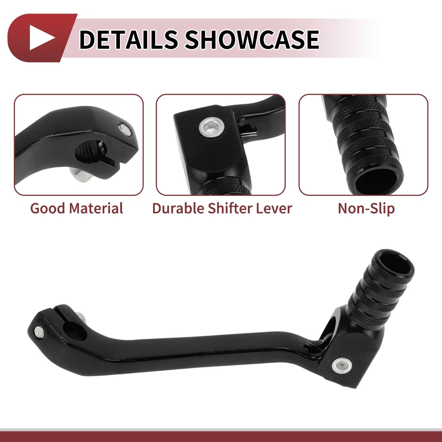 Folding Motorcycle Gear Shifter Lever for Kayo K6 Black