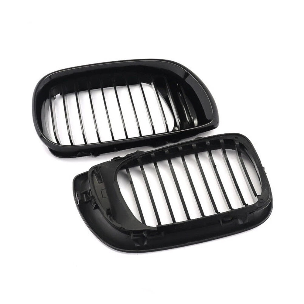 Pair Gloss Black Front Kidney Grilles Grill for BMW E46 (1998–2006)