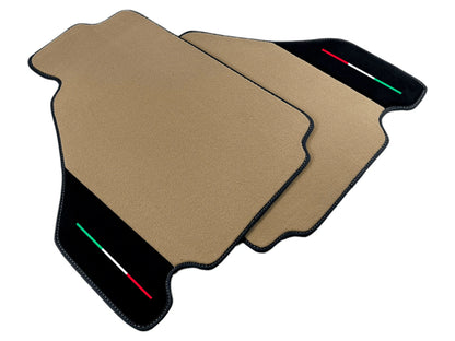 Beige Carpet Floor Mats for Ferrari F430 (2004-2009) with Alcantara Leather