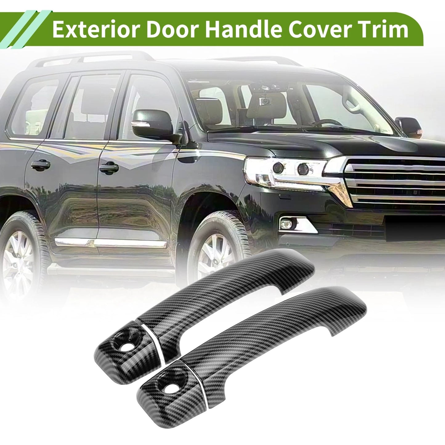 Carbon Fiber Exterior Door Handle Cover Trim / 2 Pcs / Toyota FJ Cruiser