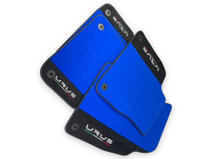 Blue Floor Mats for Lamborghini Urus with Alcantara Leather (2018-2024)