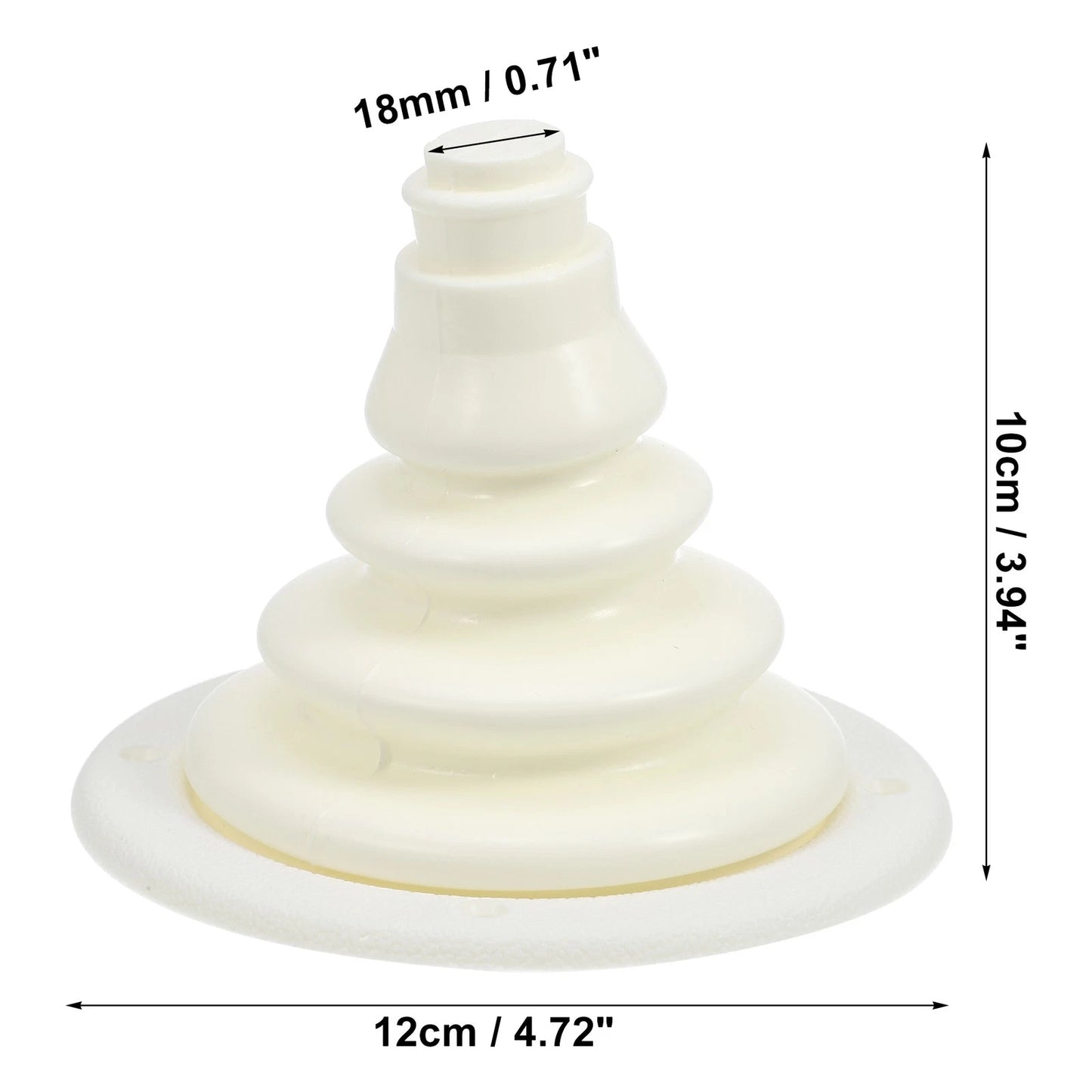 Cone 12cm 4.72" Marine Boat Steering Shift Cable Boot Protective Bellows White