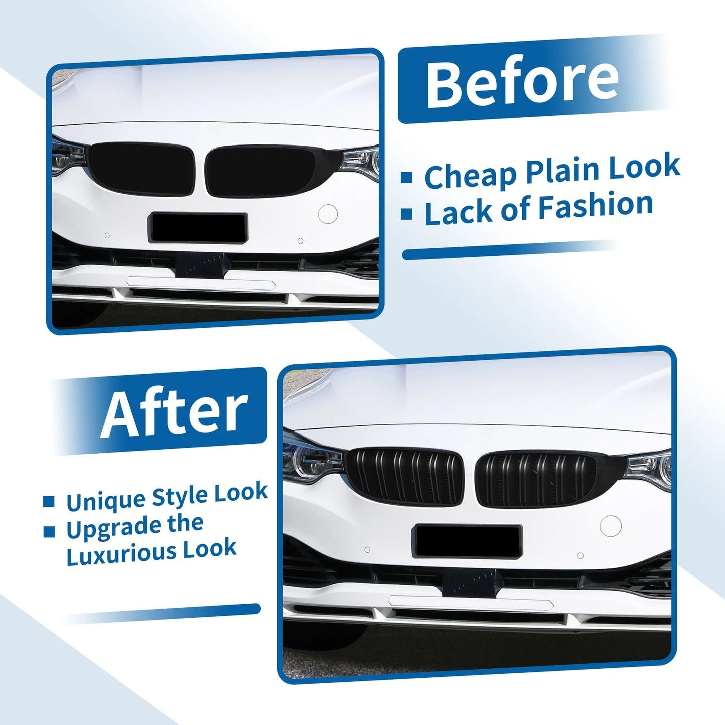 Matte Black Kidney Grille for BMW F32 2013-2018 4 Door