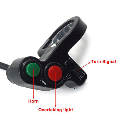 3 x 7/8" Handlebar Horn Turn Signal Light Switch for Motorcycle ATV E-bike
