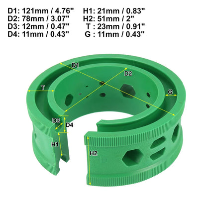 Green Universal D-Type Coil Spring Rubber Buffer for Ford Chevy