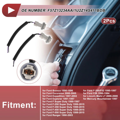 License Plate Light Socket Wiring Pigtail for Ford Bronco (1992-1996)