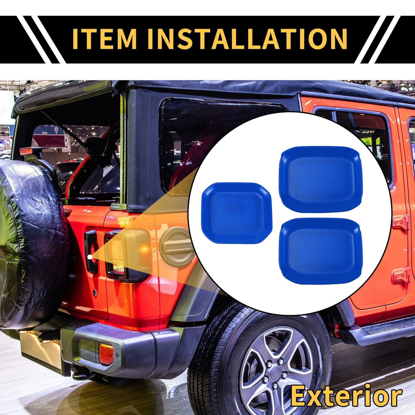 Exterior Door Handle Bowl Cover Trims for Jeep Gladiator JT (2020-2024) Blue
