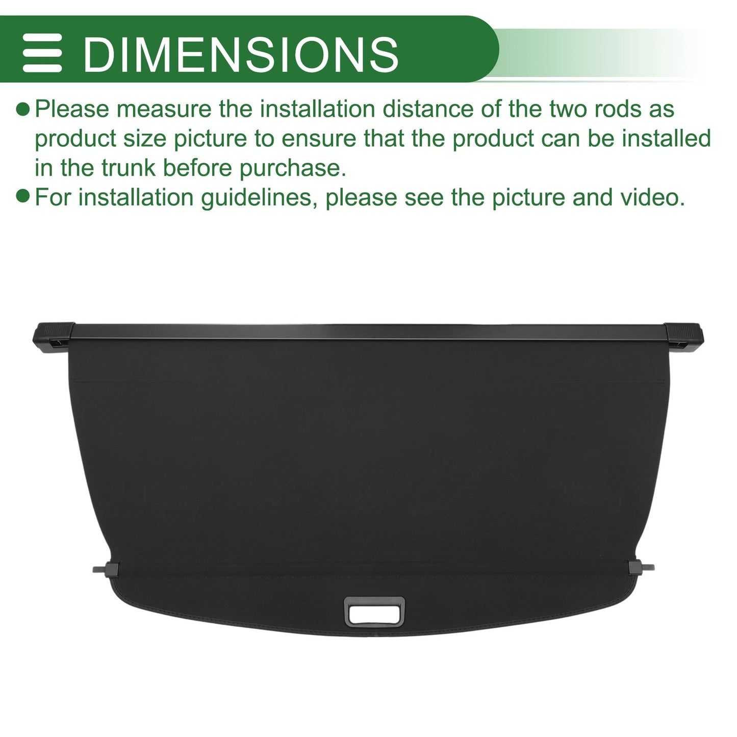 Retractable Cargo Cover for CHEVROLET Captiva (2010-2015) Gloss Black