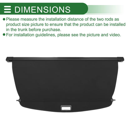 Retractable Cargo Cover for CHEVROLET Captiva (2010-2015) Gloss Black