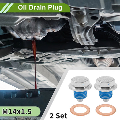 Oil Drain Plug M14x1.5 2 x for Car Motorcycle