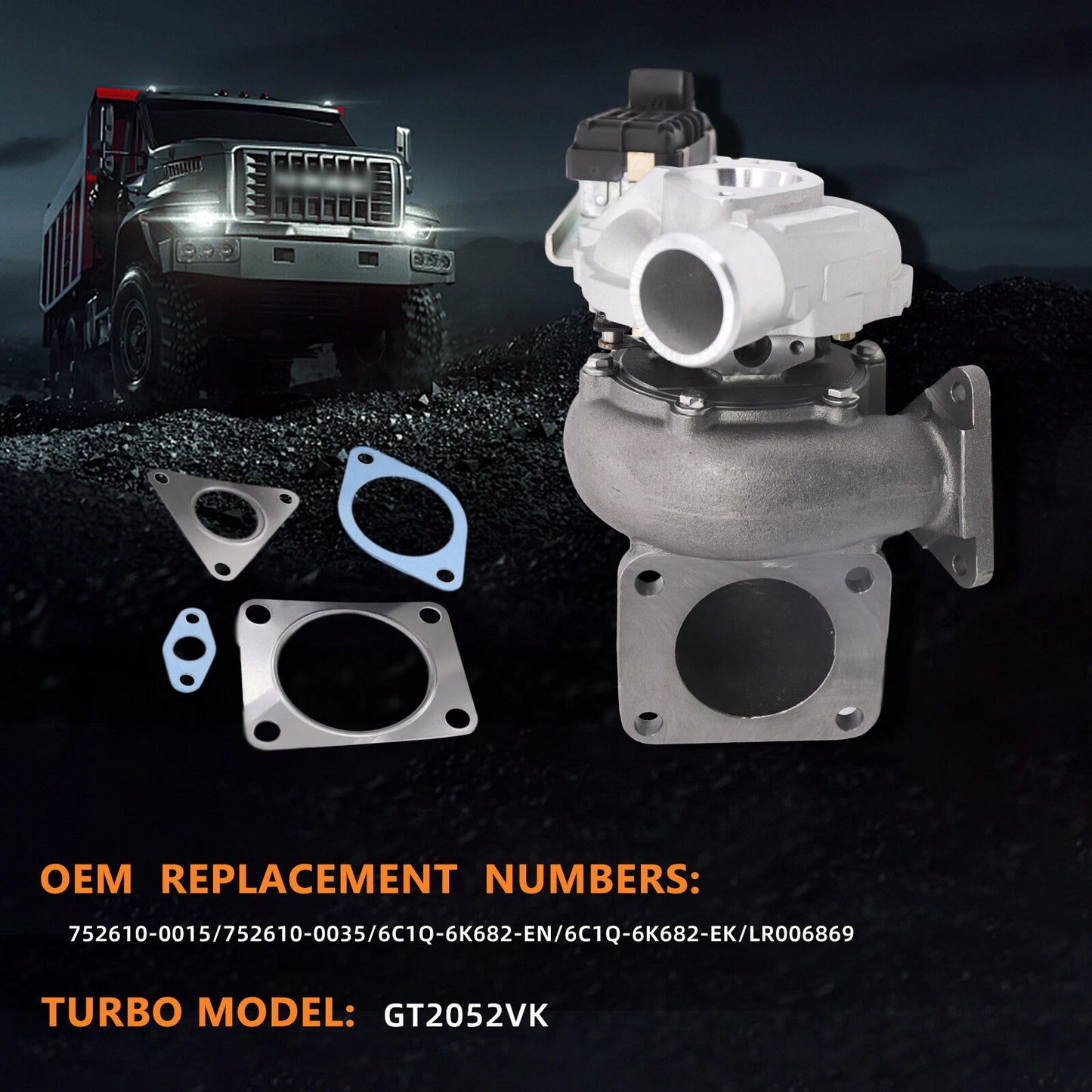 GT2052V Turbo for Ford Transit 2.4L 140HP 4cyl (2006-2016)