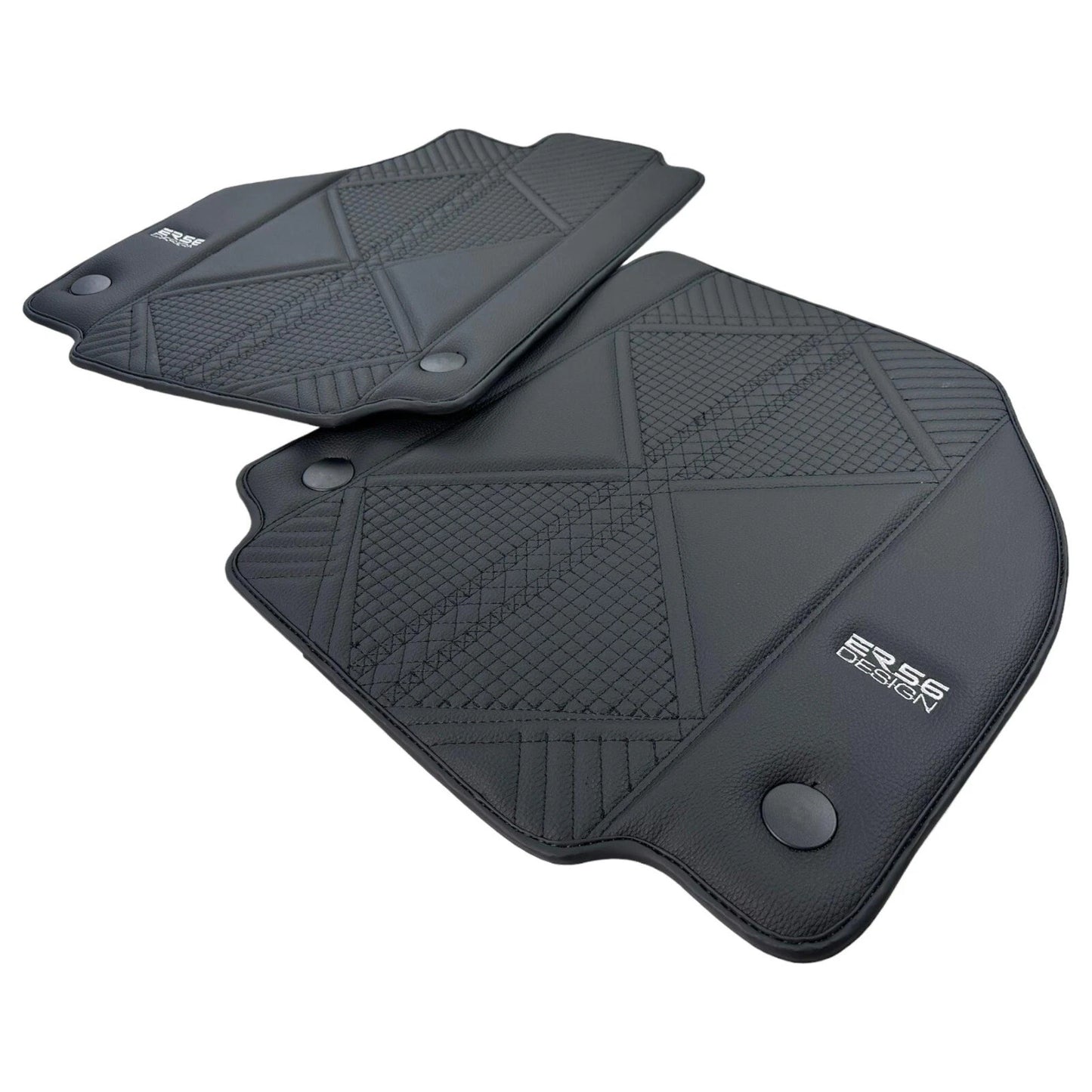 Black Leather Floor Mats for Ferrari 458 Speciale (2013-2015)