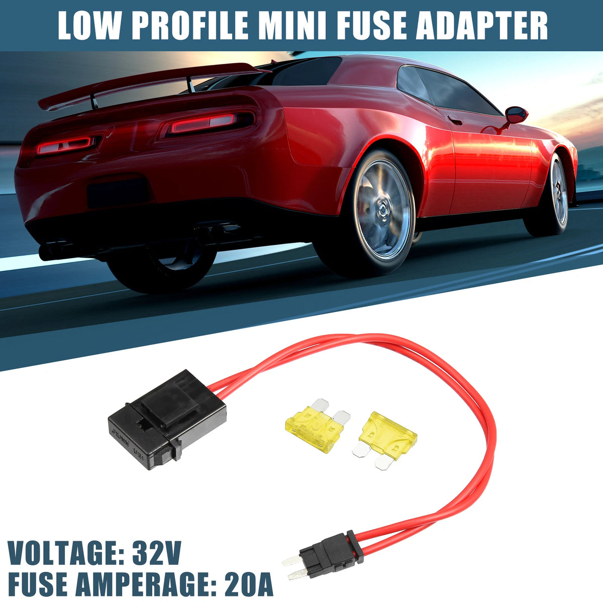 20A Blade Style Fuses Mini Fuse Adapter Tap for Cars