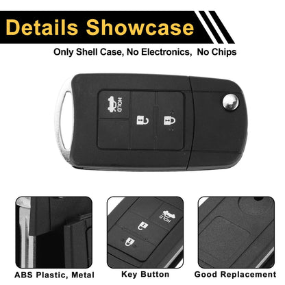 3 Button Key Fob Shell Case for Toyota RAV4 (2013-2015) Black