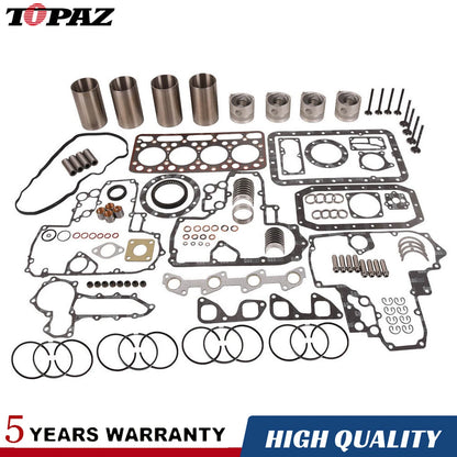 V1702 Engine Overhaul Kit for Kubota - Pistons, Rings, Bearings, Gaskets