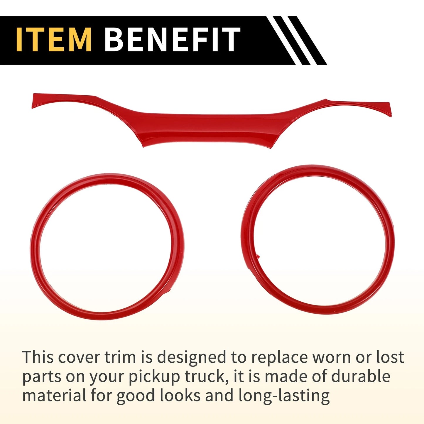 Dashboard Instrument Panel Ring Cover Trim for Jeep Wrangler JL JLU (2018-2023)
