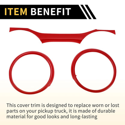 Dashboard Instrument Panel Ring Cover Trim for Jeep Wrangler JL JLU (2018-2023)