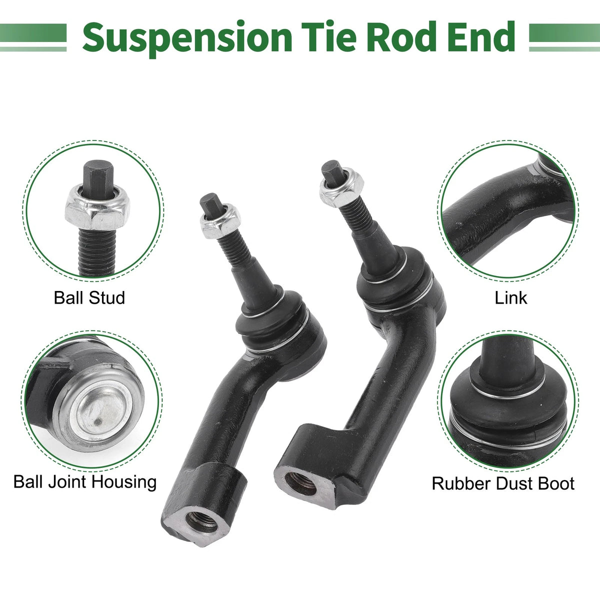 8pcs Front Suspension Kit Tie Rod Ends & Lower Ball Joints for Chevrolet Aveo (06-11)