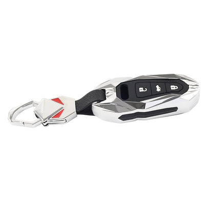 Silver Key Fob Case Cover for Audi A3 A6 A7 A8 Q7 Q8 S6 S7 S8 e-tron