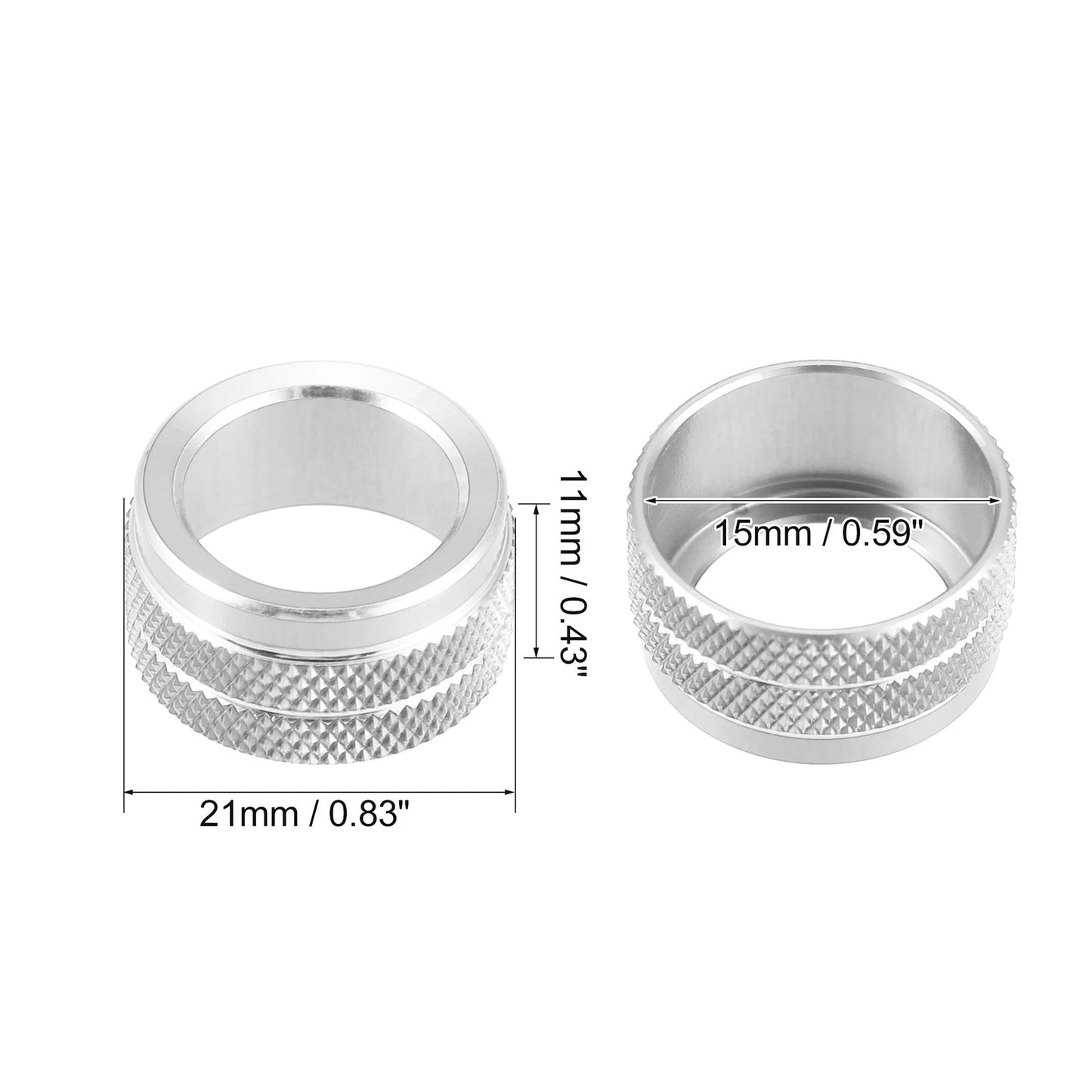 Mirror Switch Knob Cover for Toyota (Silver Tone)