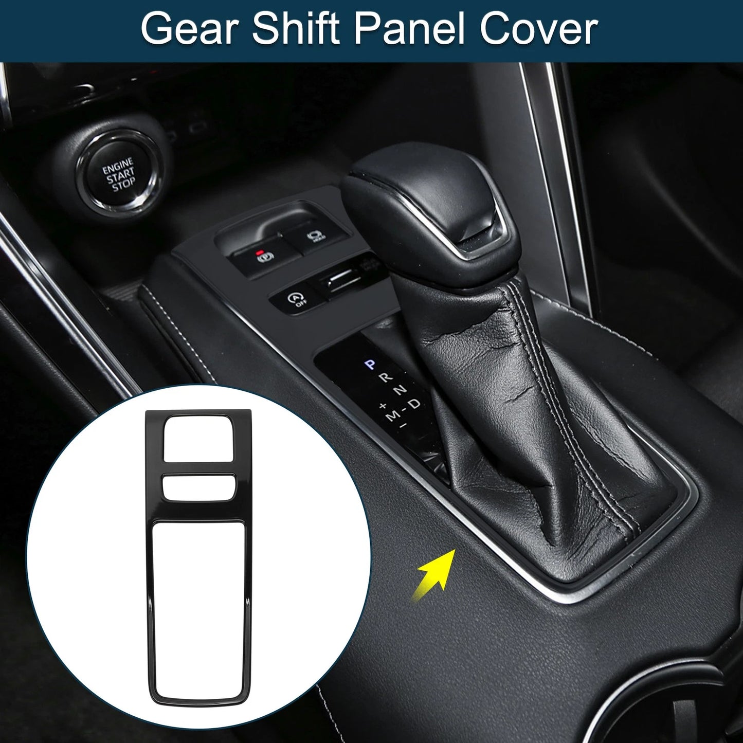 Gear Shift Panel Cover Black for Toyota Harrier (80 Series)