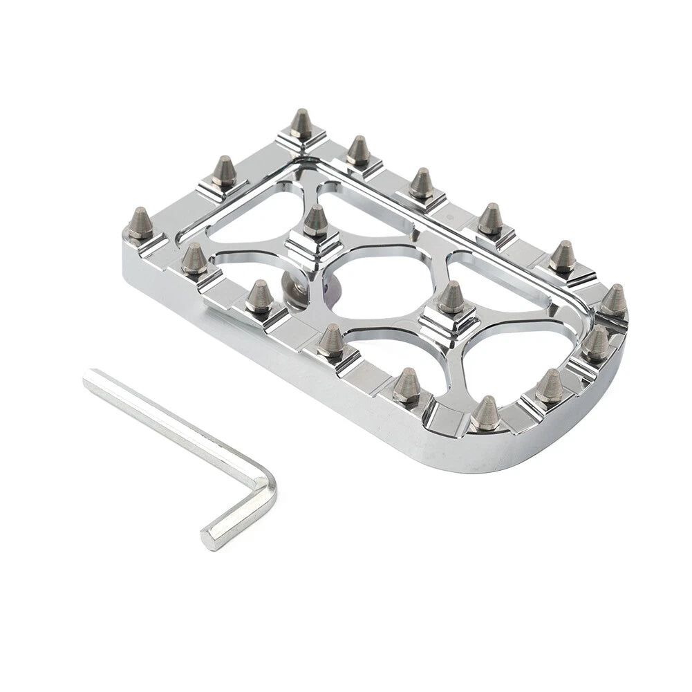 CNC Silver Brake Pedal Pad for Harley Softail Touring Electra Road Glide