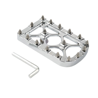 CNC Silver Brake Pedal Pad for Harley Softail Touring Electra Road Glide