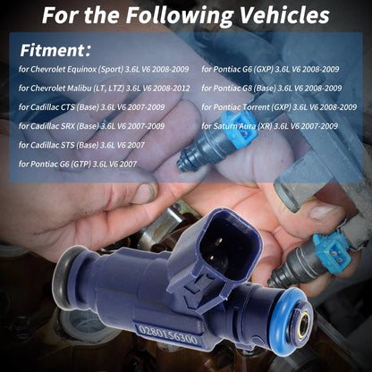 1x Fuel Injector for Chevrolet Equinox 3.6L V6 (2008 - 2009)