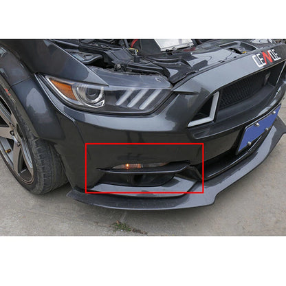Carbon Fiber Style Front Fog lamp Light Brow Eyelids Trim For Mustang 2015-2018