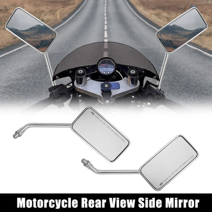 1 Pair Motorcycle M10x1.25 Screw Glass Rearview Mirror for Motorcycles