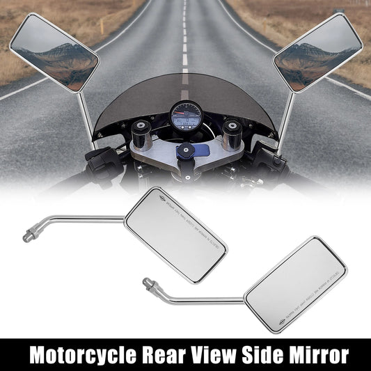 1 Pair Motorcycle M10x1.25 Screw Glass Rearview Mirror for Motorcycles