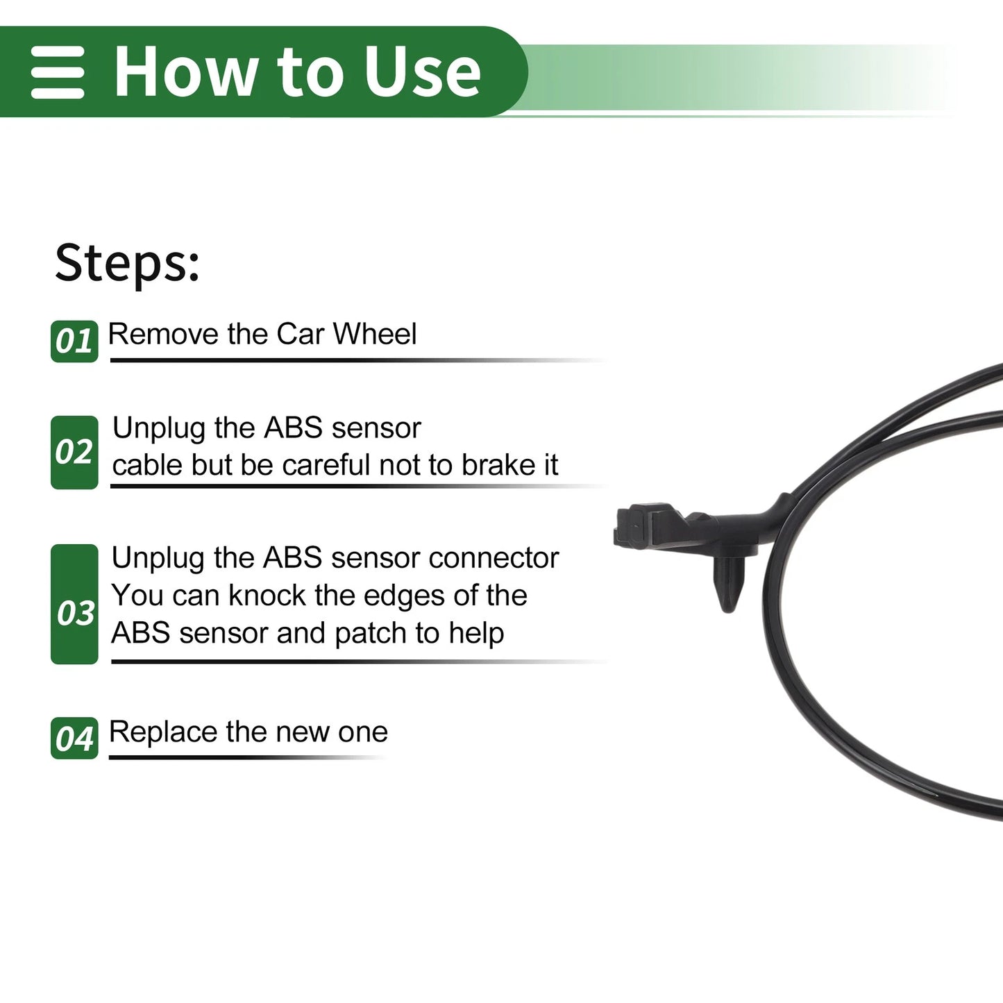 ABS Wheel Speed Sensor for Dodge Caravan Front Right