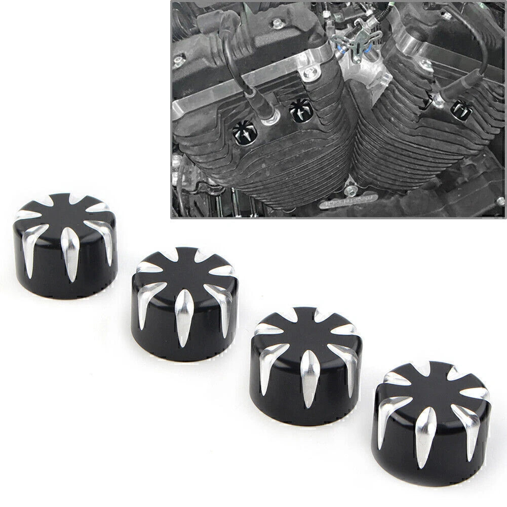 4 x CNC Motorcycle Engine Screw Topper Cover Caps for Harley 883