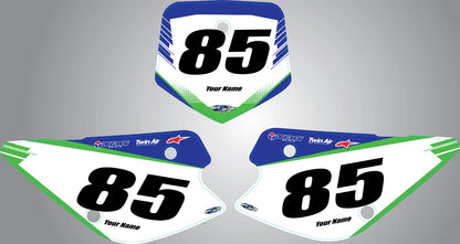 Custom Number Plate Graphics for Kawasaki KX 85 (1998-2013)