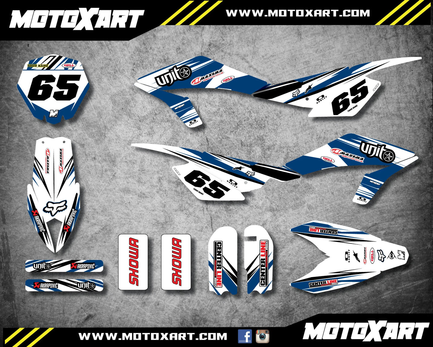 Full Custom Graphics for Husqvarna CR 65 (2012-2015) - DIGGER Style Decals