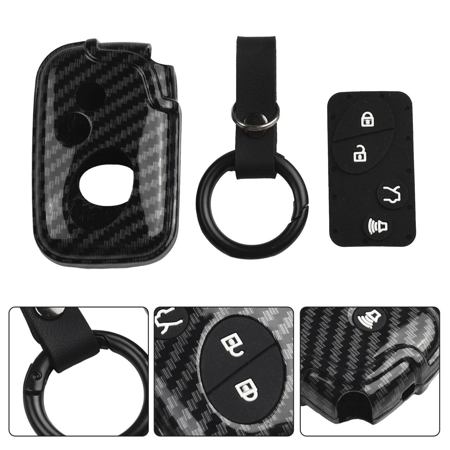 Key Cover Key Case Accessories Black 1 Pc