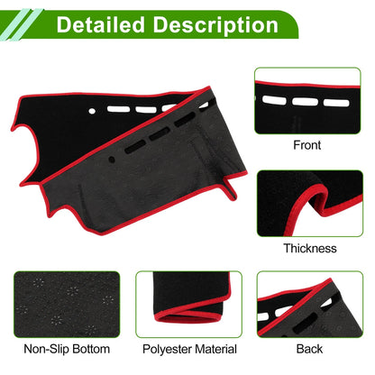 Dashboard Cover Black Red for Suzuki Jimny JB64 JB74 (2018-2023)