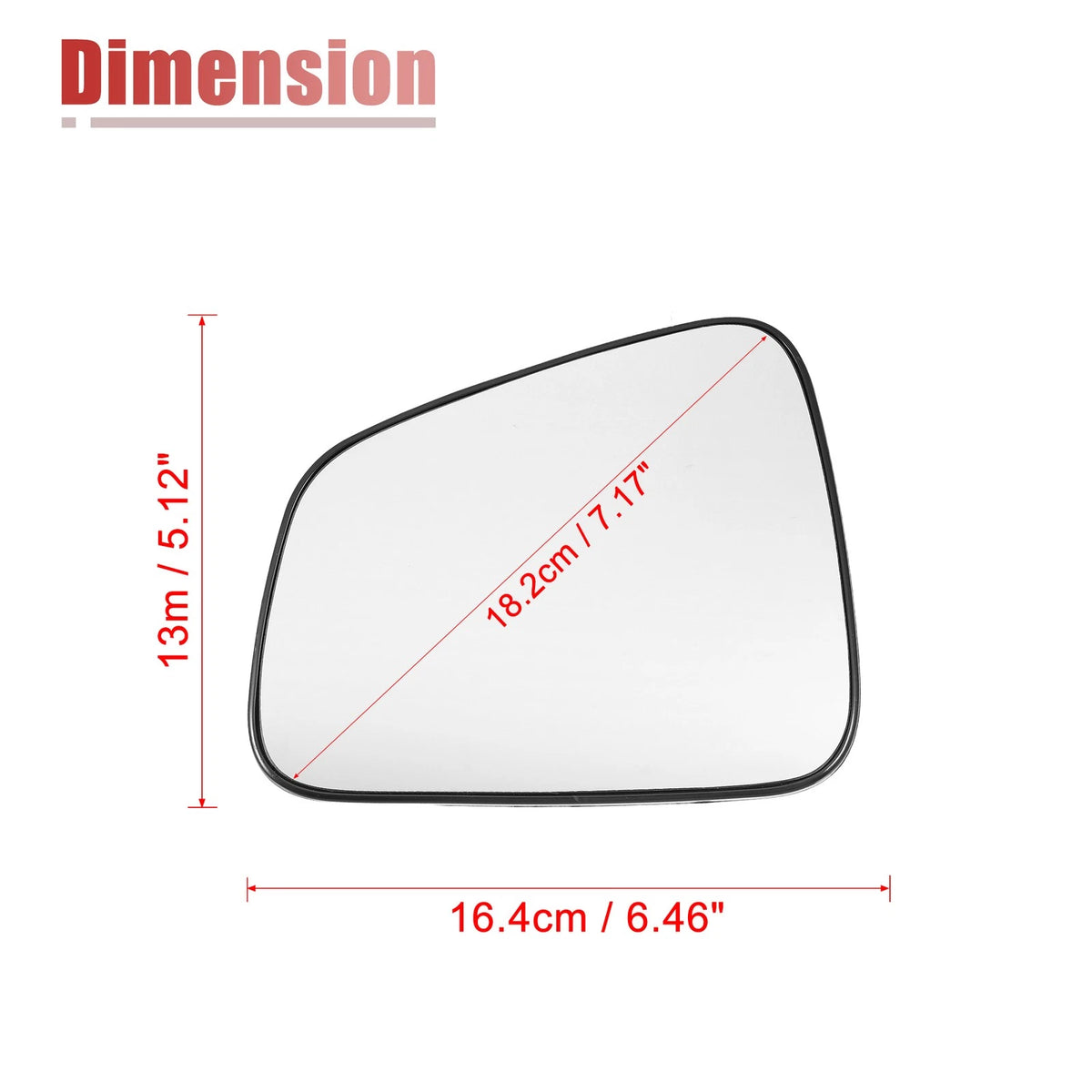 Rearview Left Side Heated Mirror Glass with Backing Plate for Chevrolet Trax