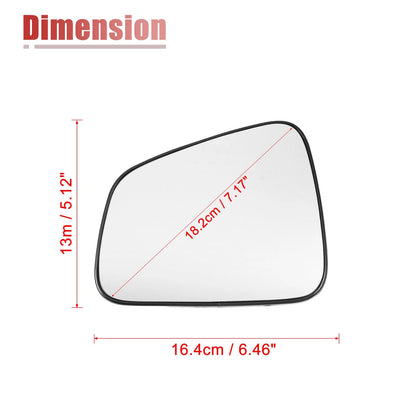 Rearview Left Side Heated Mirror Glass with Backing Plate for Chevrolet Trax