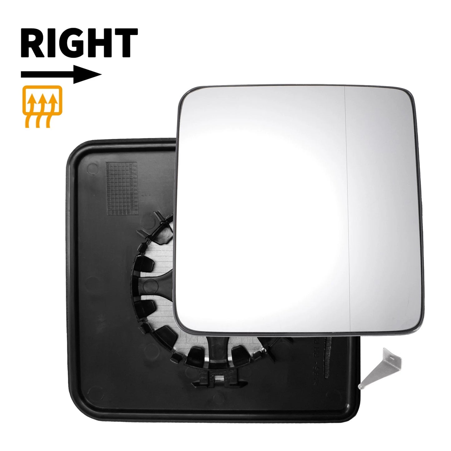 Heated Right Side Mirror Glass w/ Backing Plate for Jeep Wrangler (2011-2017)