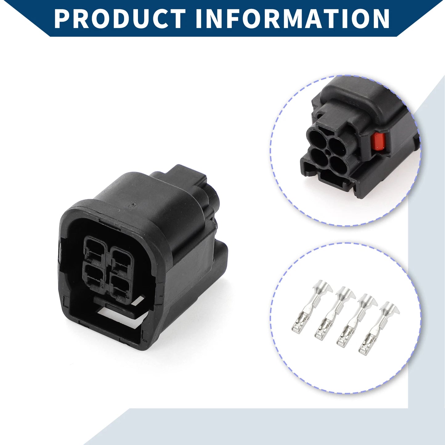 4 Pin LED Headlight Connector Plug for Honda
