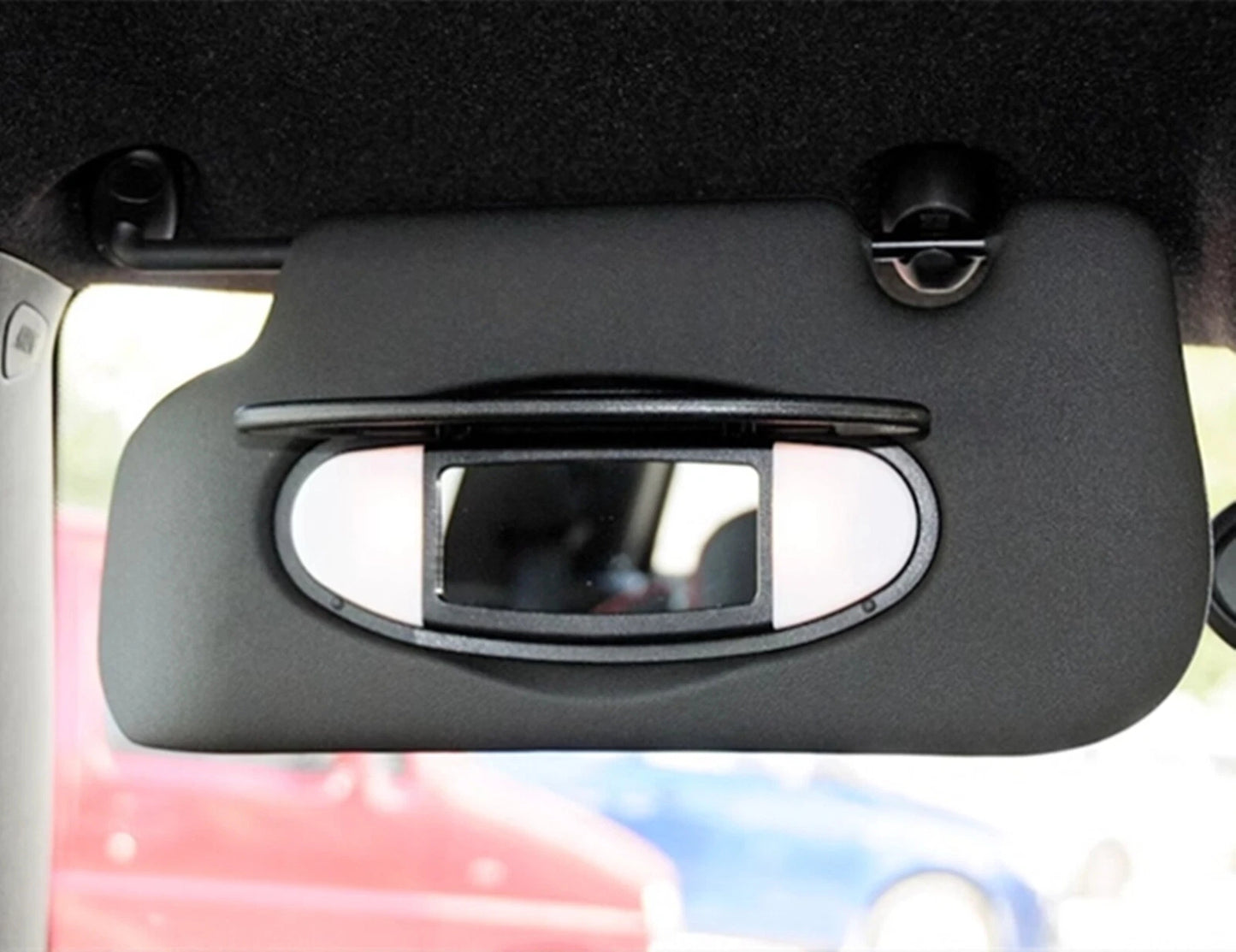 Black Sun Visor Mirror Cover for Mini Cooper R55 R58 R60 (2007-2014)