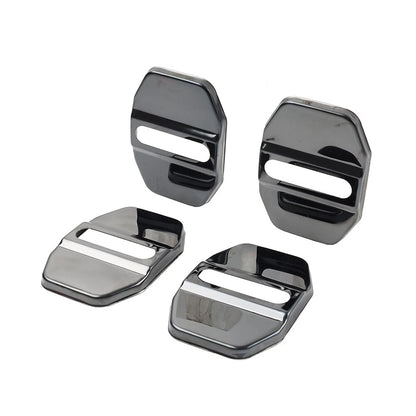 4 x Black Car Door Lock Protective Covers for BMW F40 F45 G20, Benz C-Class, Maserati