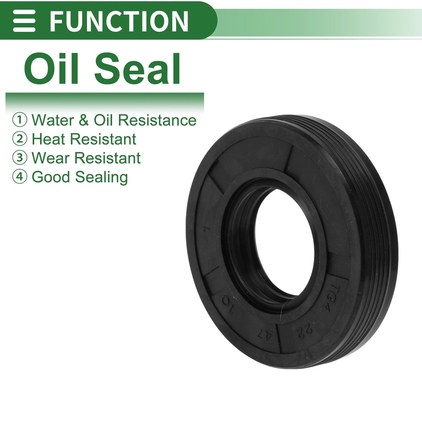 Oil Seal NBR Rubber 22x47x10mm Black for Make Model