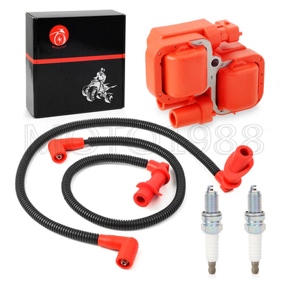 Ignition coil & Spark plug Cap W Wire for Polaris RZR S 4 800 EFI (2008–2010)