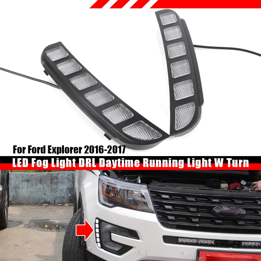 Daytime Running Light with Turn Signal Fog Lamp for Ford Explorer (2016–2017)