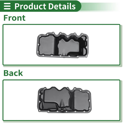 Engine Oil Pan for Ford Focus (2000-2004) - 1 x YS4Z6675AA, Iron Black