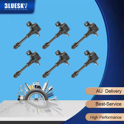Set of 6 Ignition Coils for Nissan Pathfinder R50 3.5L (2001-2004)